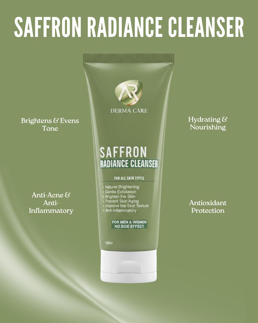 Saffron Radiance Cleanser – Natural Brightening & Skin Renewal Face Wash
